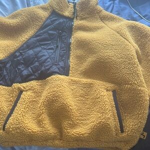Yellow and Black Sherpa Jacket